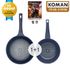[KOMAN] 2 Piece Set : BlackWin Titanium Coated Frying Pan 26cm+Wok 20cm-Nonstick Cookware 6-Layers Coationg Die Casting Frying Pan - Made in Korea